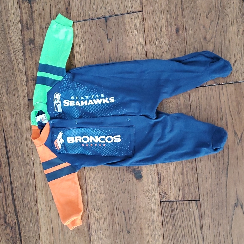 Broncos & Seahawks onsie